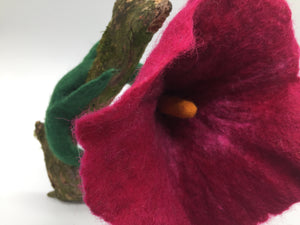 Filzblüte "Calla purpur"